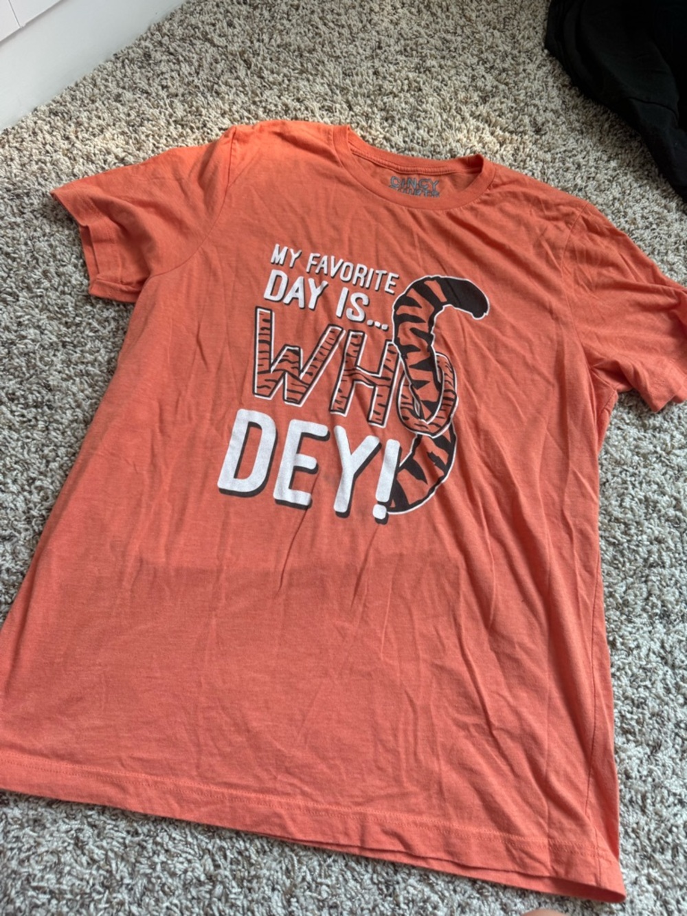 Orange 'My Favorite Day Is... Who Dey!' Graphic Tee bengals